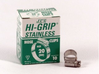 Hi-Grip Slangklem, roestvast staal, 13 x 20 mm, doos 10 stuks 