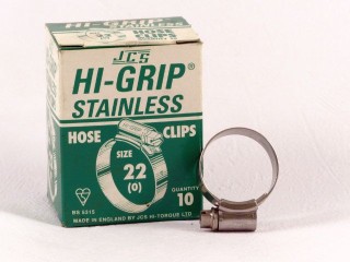 Hi-Grip Slangklem, roestvast staal, 14 x 22 mm, doos 10 stuks 