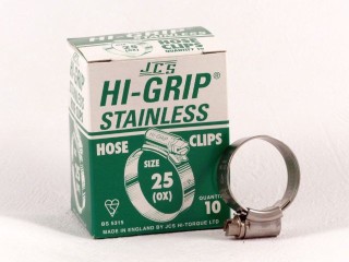Hi-Grip Slangklem, roestvast staal, 17 x 25 mm, doos 10 stuks 