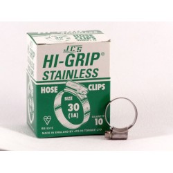 Hi-Grip Slangklem, roestvast staal, 22 x 30 mm, doos 10 stuks 