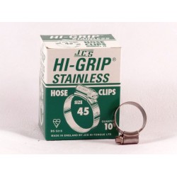 Hi-Grip Slangklem, roestvast staal, 35 x 45 mm, doos 10 stuks 
