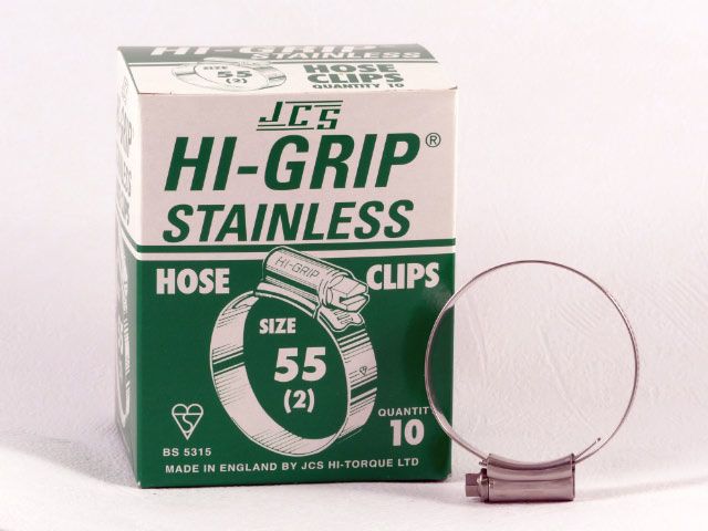 Hi-Grip Slangklem, roestvast staal, 40 x 55 mm, doos 10 stuks 
