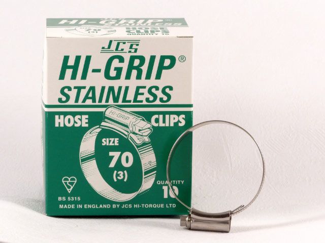 Hi-Grip Slangklem, roestvast staal, 50 x 70 mm, doos 10 stuks 