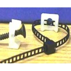 Schroefzadels voor kabelbinders tot 4.8 mm, transparant, zak, 1000 st